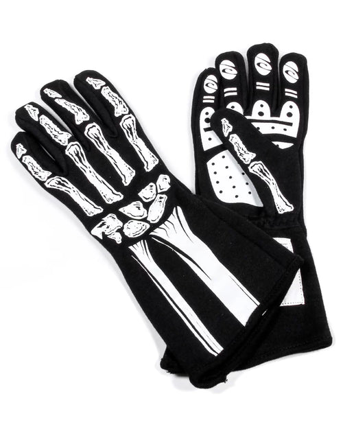 Double Layer White Skeleton Gloves Small image 0