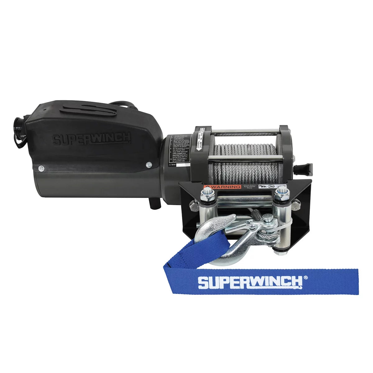 1500lb Winch 1.1HP 120V 1/8in x 35ft Wire Rope image 0