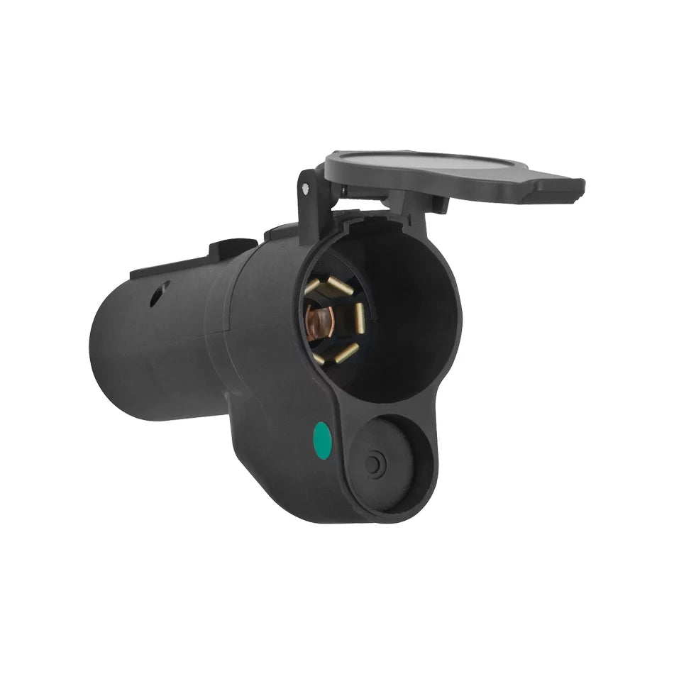 7-Way Flat Pin to 7-Flat Pin Adapter w/LED Lamp image 0