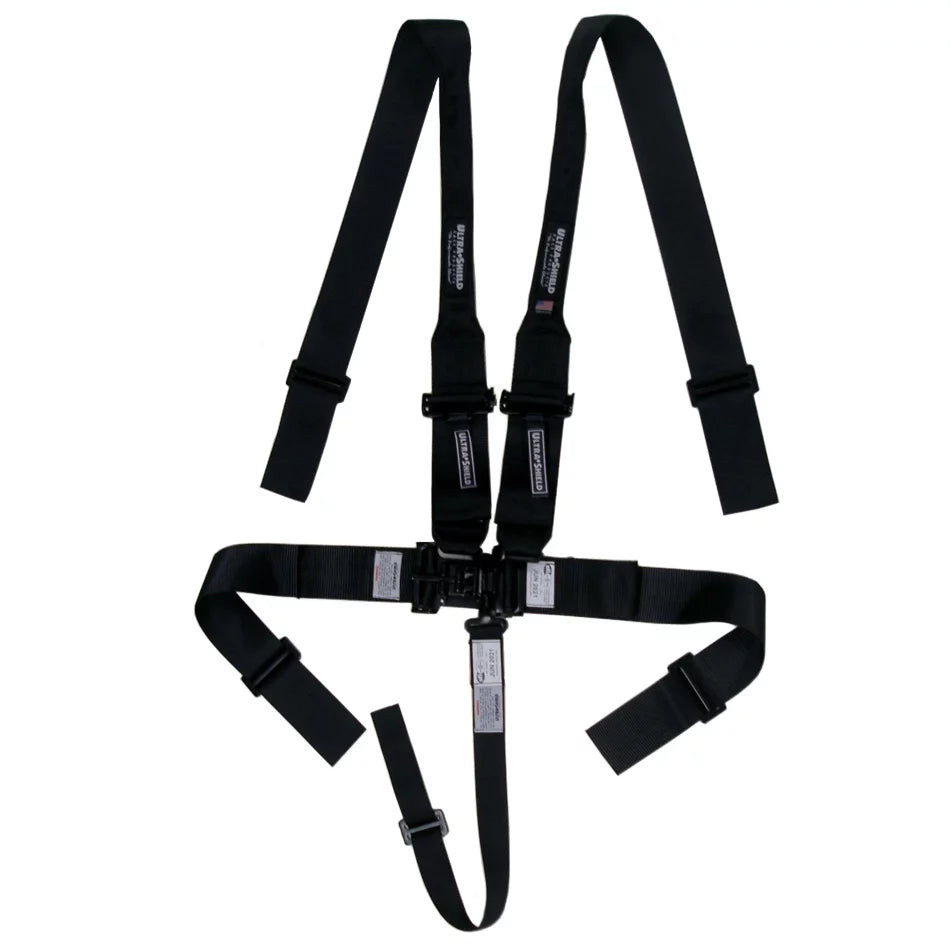 Harness 5pt Black HANS Shoulder 3in Pull-Down image 0