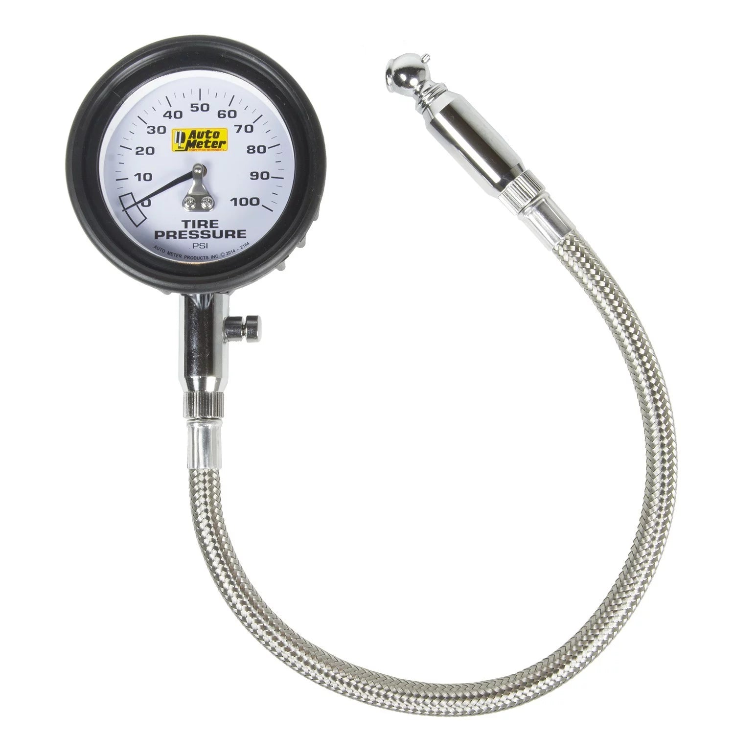 Tire Press. Gauge 0-100 PSI Analog w/Bleed Valve image 0