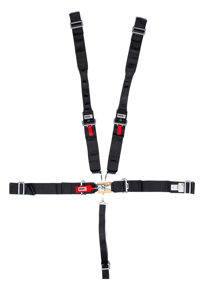 5-Pt Harness Small Latch Blk Hans Wrap Around Pul image 0