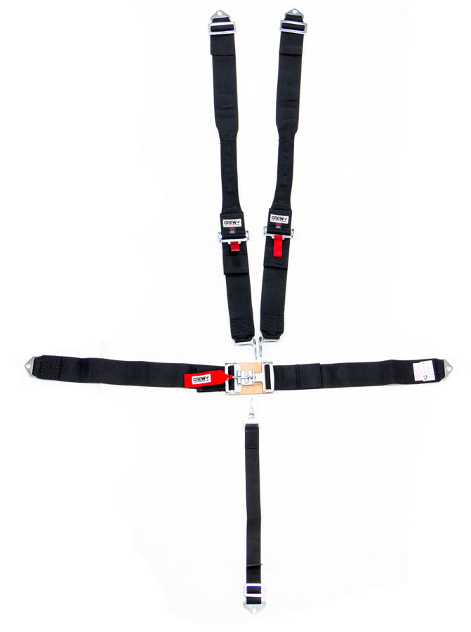 5-Pt Harness Big Latch Blk Hans Bolt In Pull Do image 0