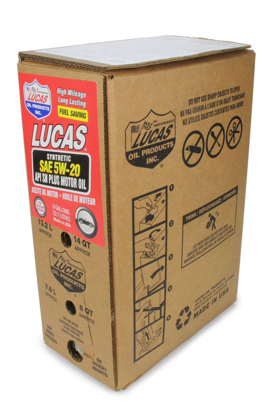 Synthetic SAE 5W20 Oil 6 Gallon Bag In Box image 0