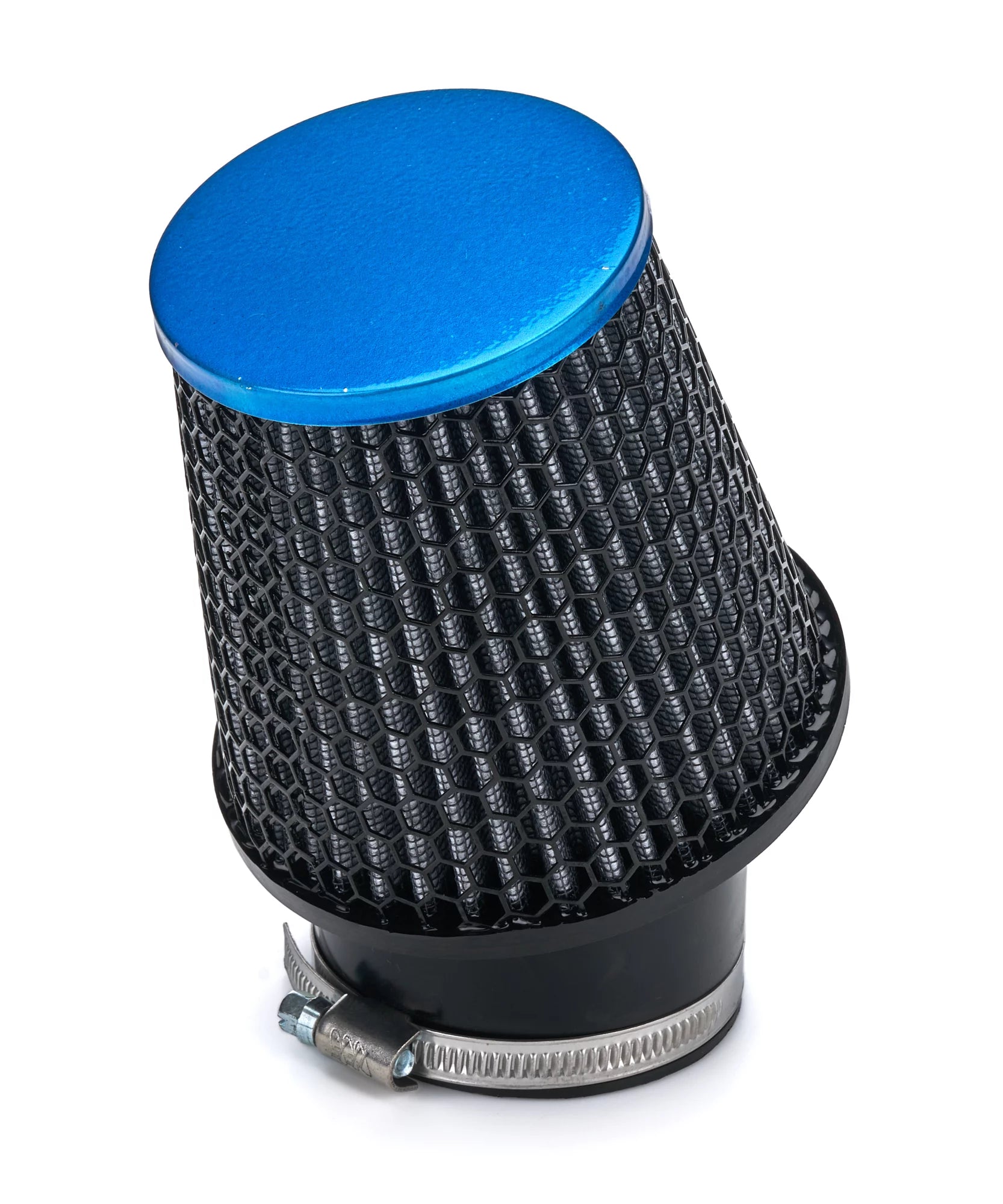 Filter Air Kart Asphalt 2.437in Inlet 5in Blue image 0