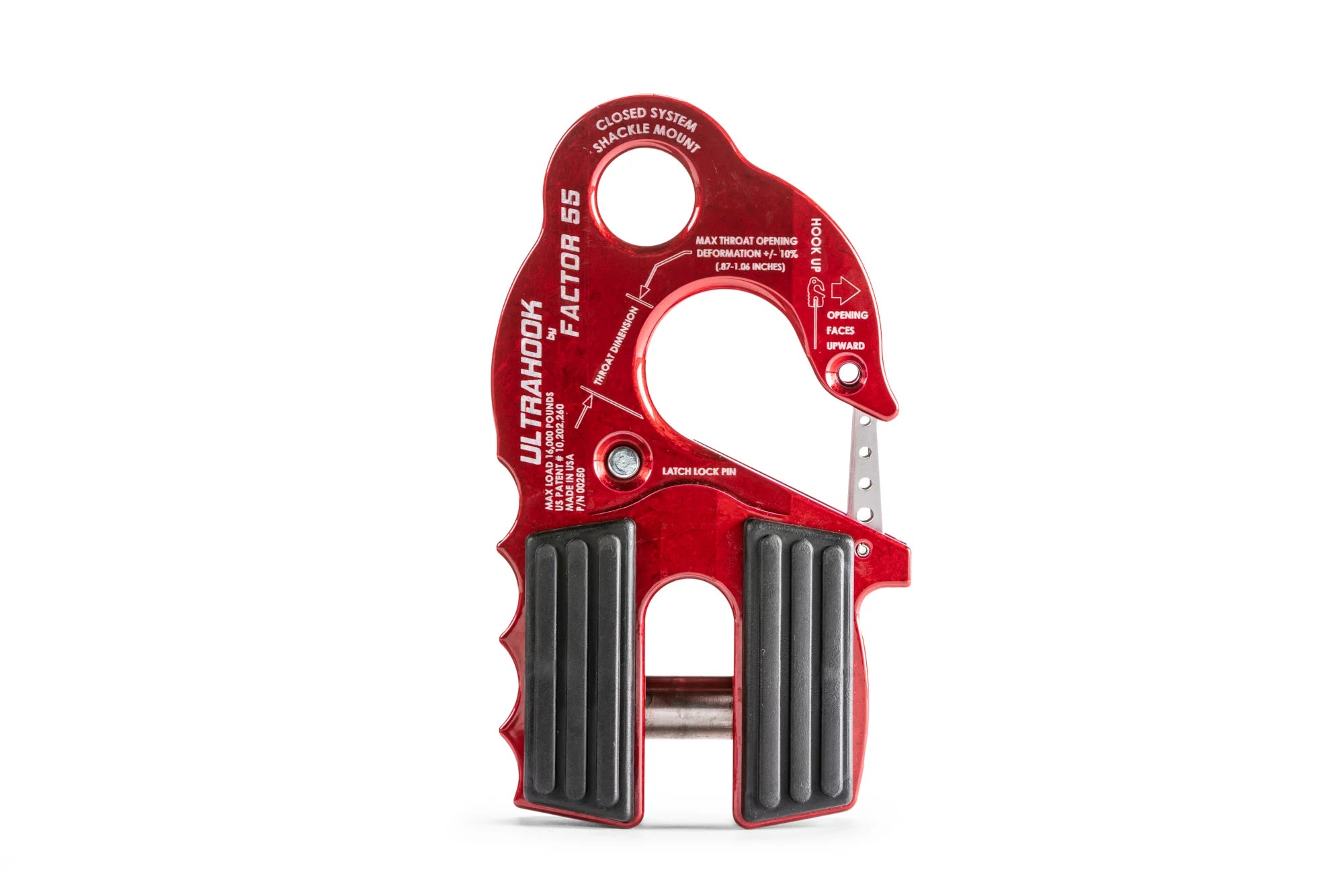 Ultrahook Winch Hook W/Shackle Mount Red image 0
