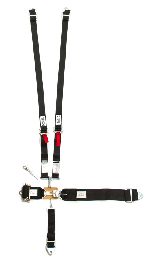 5-Pt Harness System Hans LL Ratchet Adj Black image 0
