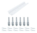 Shock Rack Wall Mounts Double 15in White image 0