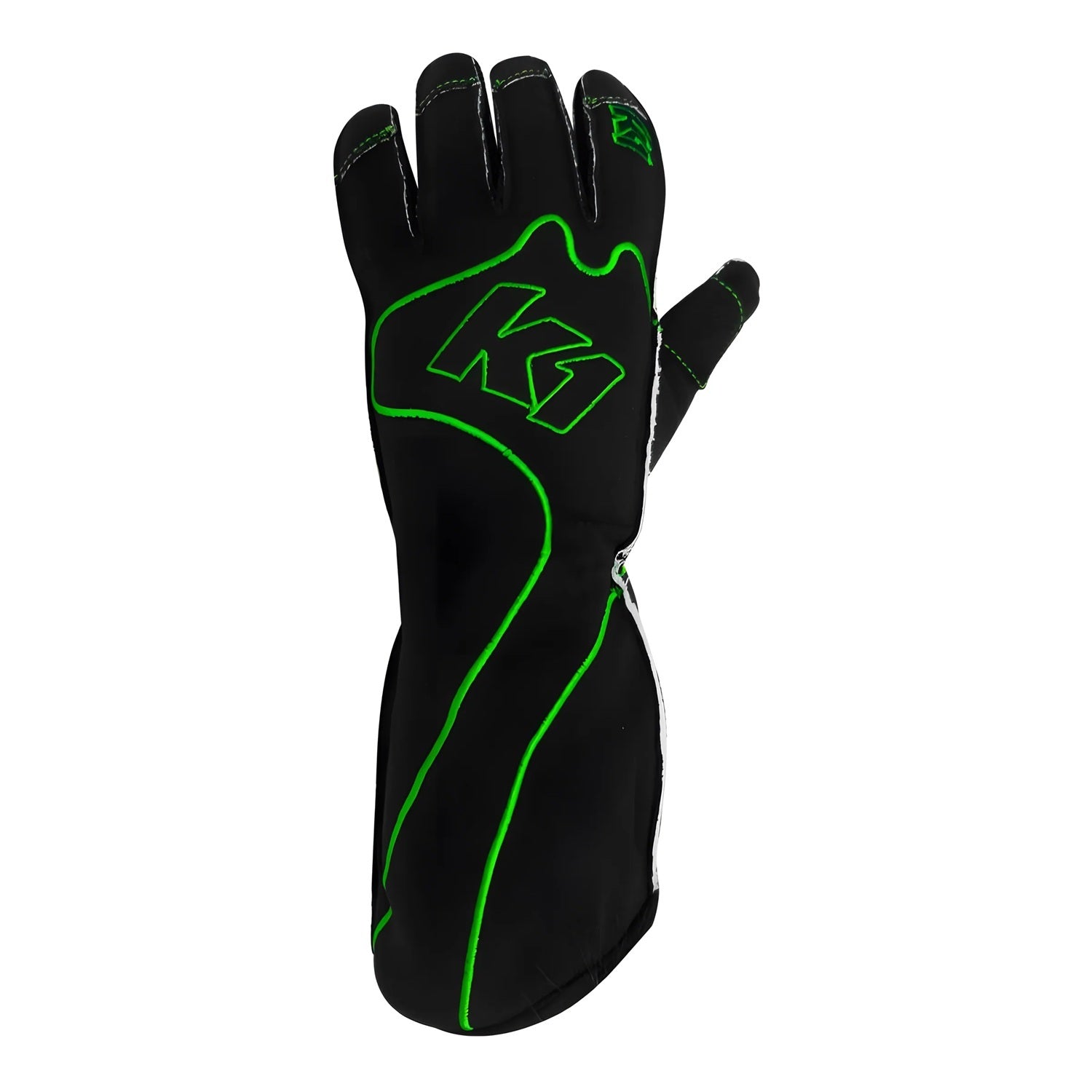 Gloves Karting Adult RS4 Medium Black/Green image 0