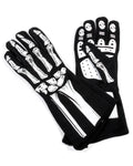 Double Layer White Skeleton Gloves X-Large image 0