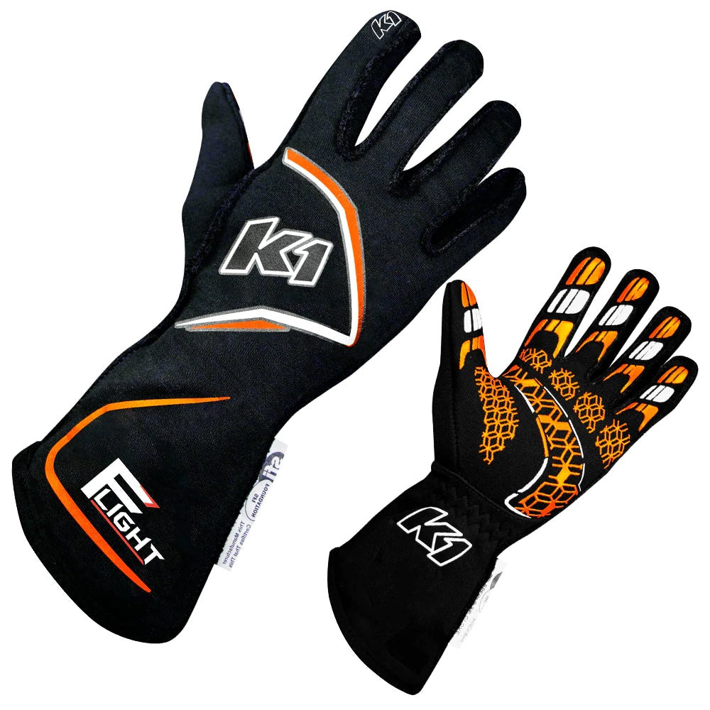 Gloves Flight Large Black-Flo Orange image 0