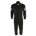 Black Suit Single Layer Kids Medium Purple Trim image 0