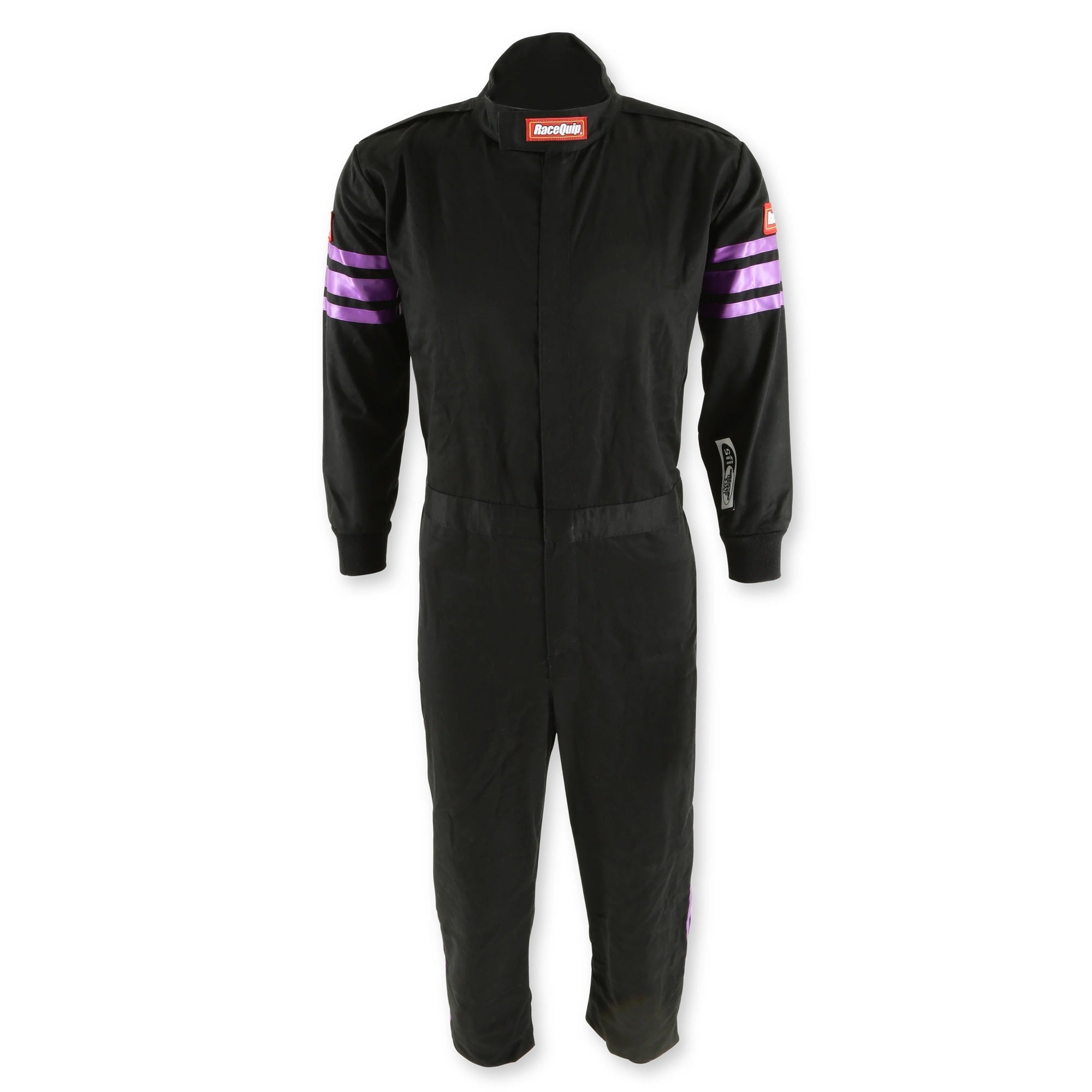 Black Suit Single Layer Kids Medium Purple Trim image 0