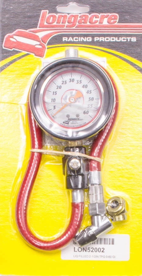 Tire Gauge 0-60PSI 2.5in GID Liquid Filled image 0