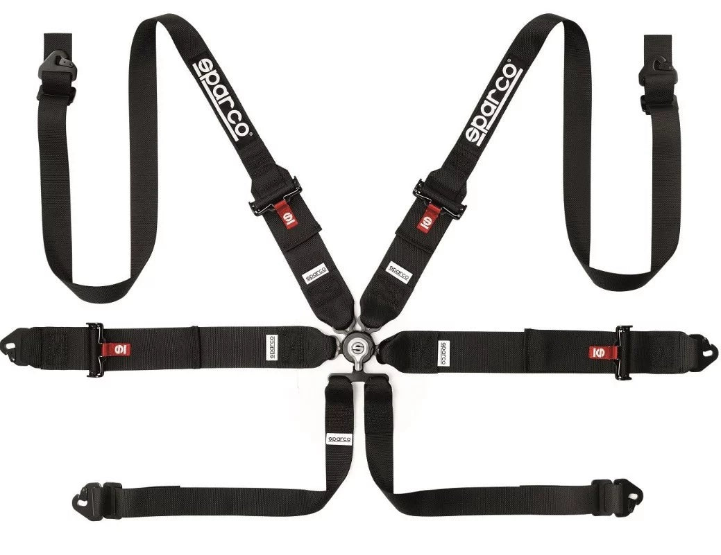 Harness 6-Pt 3in to 2in Hans Steel Black image 0