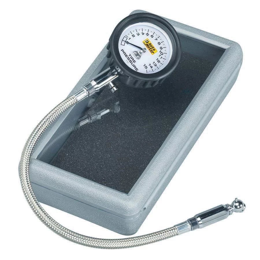 Tire Pressure Gauge 0-15 PSI Analog w/Bleed Valve image 0