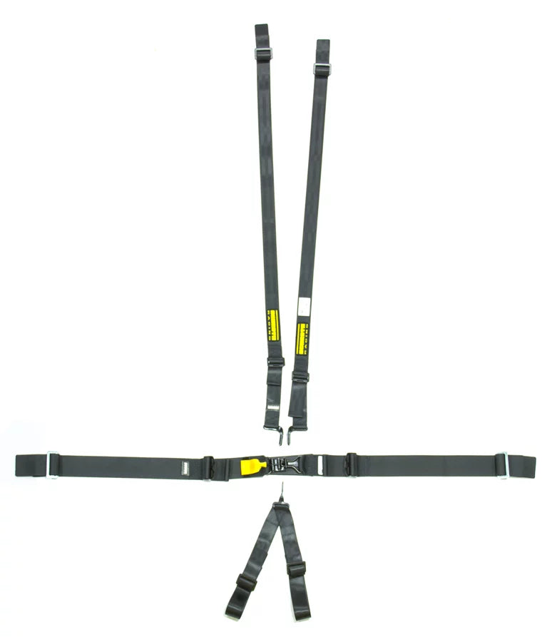 6pt Harness System SFI LatchLink Black HANS image 0