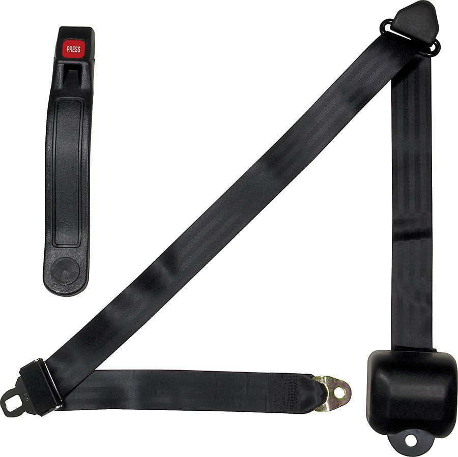 Seat Belt Retractable 3pt Black image 0