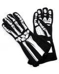 Single Layer White Skeleton Gloves X-Small image 0