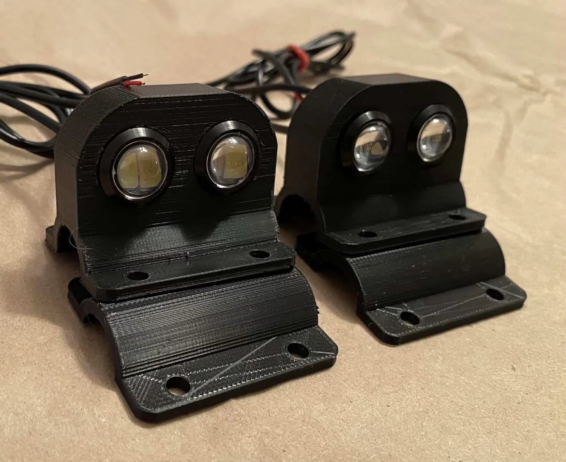 Clamp on Jr Dragster headlights angled image 0