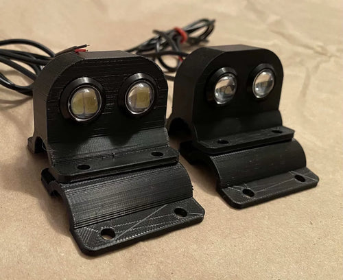 Clamp on Jr Dragster headlights angled image 0