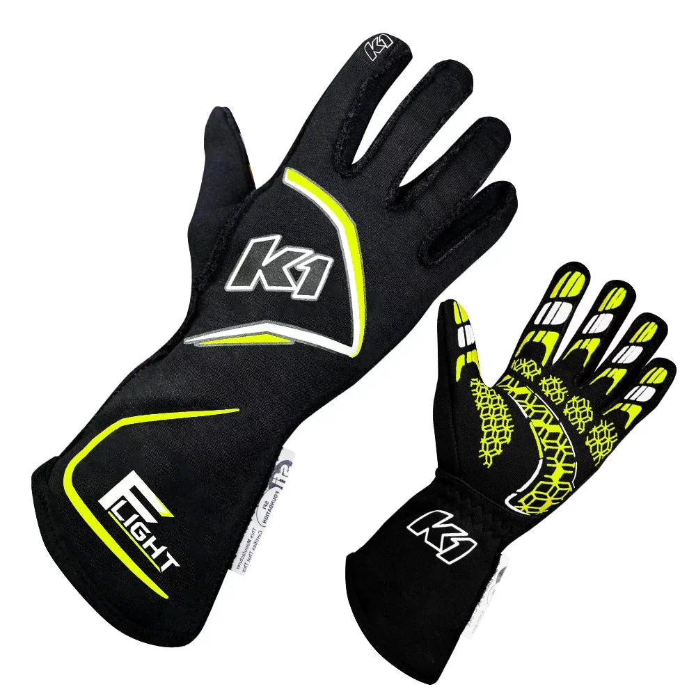 Gloves Flight Medium Black-Flo Yellow image 0