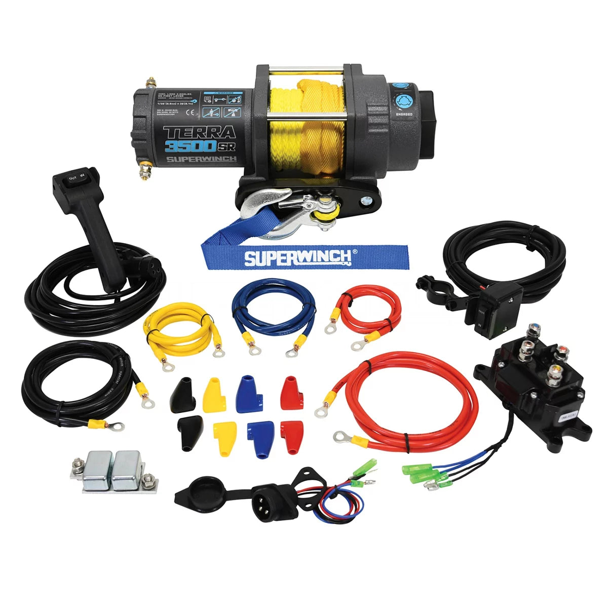 3500 lbs Winch Roller Fairlead 32ft Synthetic image 0