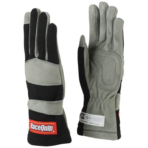 Gloves Single Layer Large Black SFI image 0