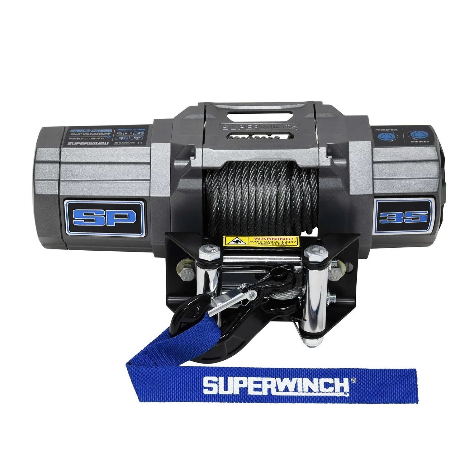 3500lb Winch 40ft Steel Rope Roller Fairlead image 0