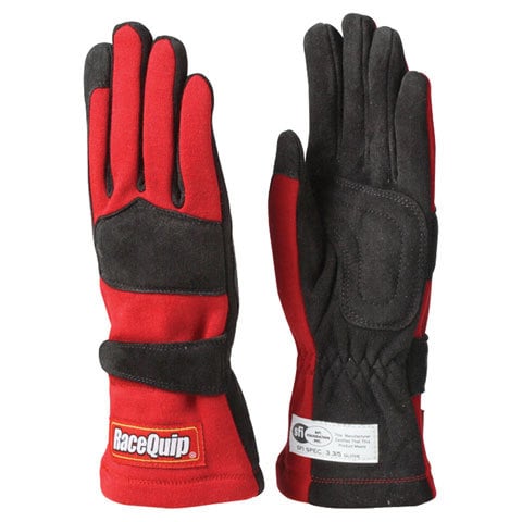 Gloves Double Layer Medium Red SFI image 0