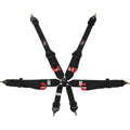 6pt Harness Camlock HNR Indiv P/U Black  FIA image 0