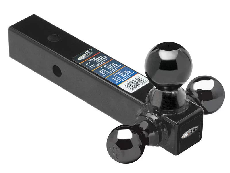 Tri-Ball Ball Mount 2in Sq. Solid Shank w/Black image 0