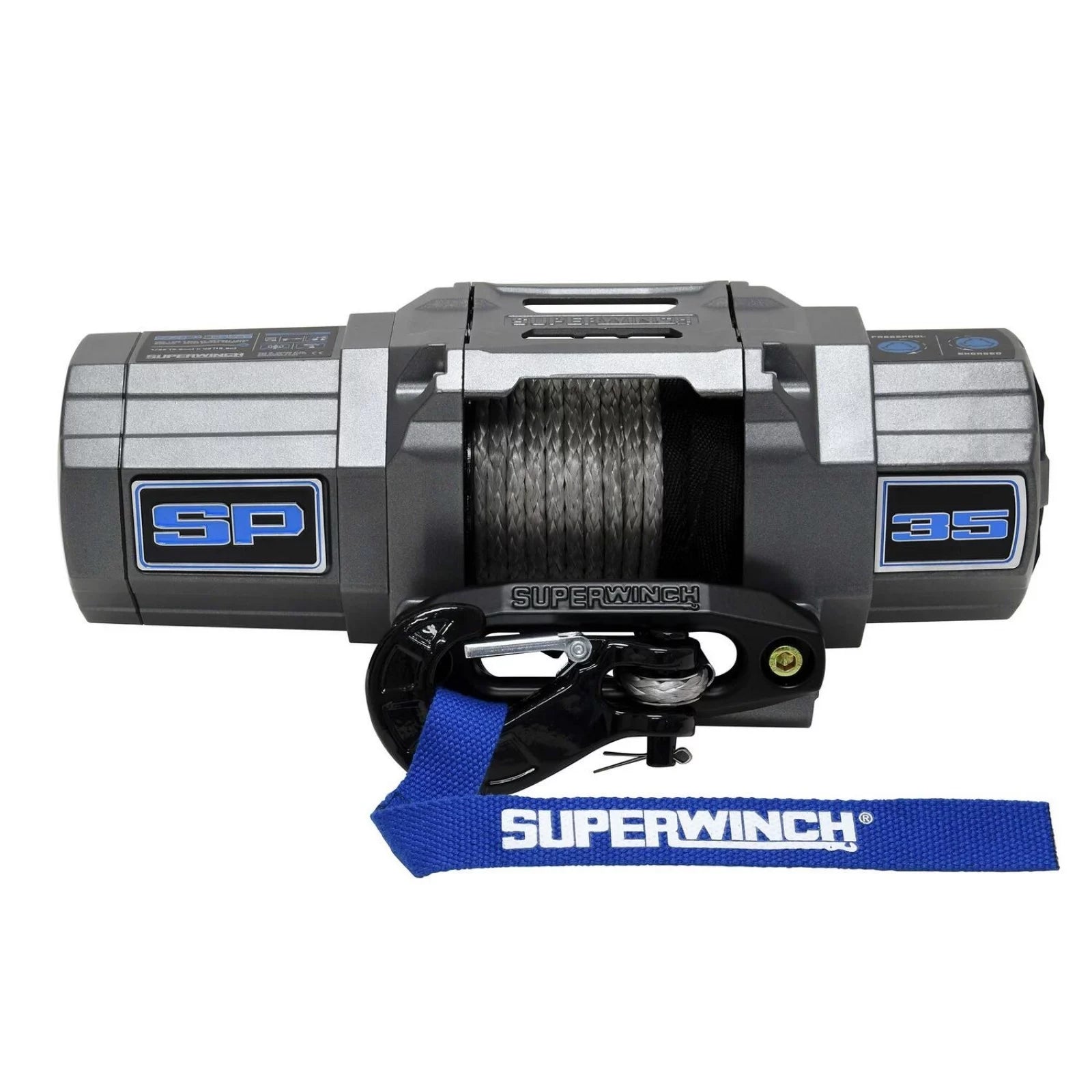 3500lb Winch 40ft Syn thetic Rope Hawse image 0