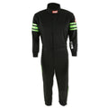 Black Suit Single Layer Kids X-Small Green Trim image 0