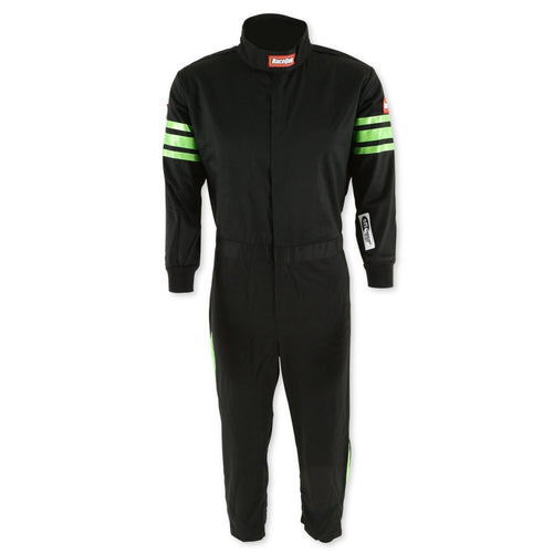 Black Suit Single Layer Kids X-Small Green Trim image 0