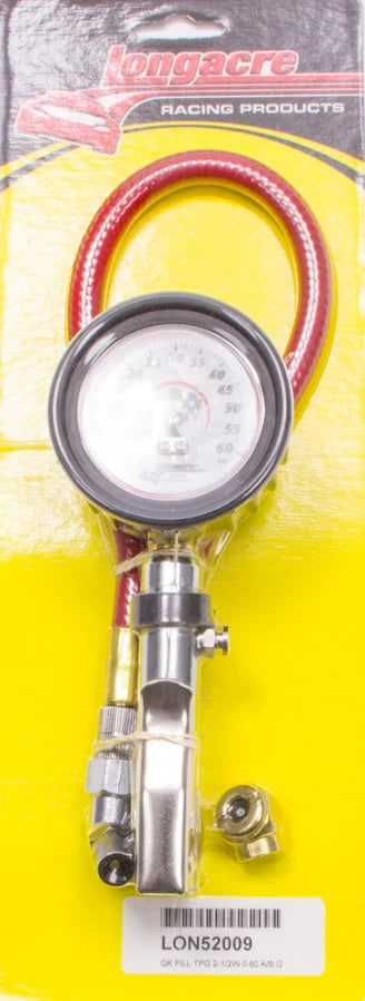 Tire Gauge 0-60PSI 2.5in GID Quick Fill Deluxe image 0