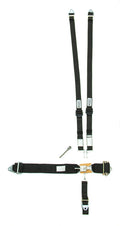 5-Pt Harness HANS Alum. LL Ratchet Adj Black image 0
