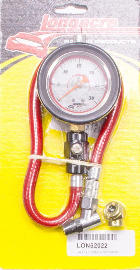 Tire Gauge 0-30PSI 2.5in GID Liquid Filled image 0